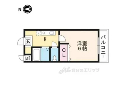 澤田マンション(1K/2階)の間取り写真