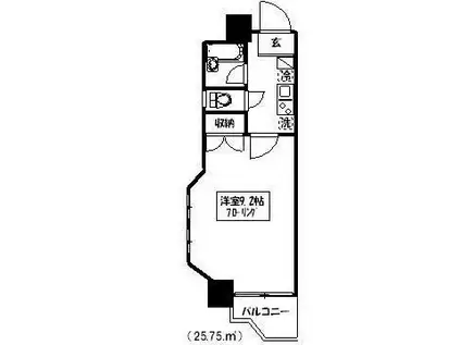 メゾン・ド・新宿(1K/4階)の間取り写真