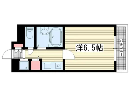 リーガル新神戸(1K/3階)の間取り写真