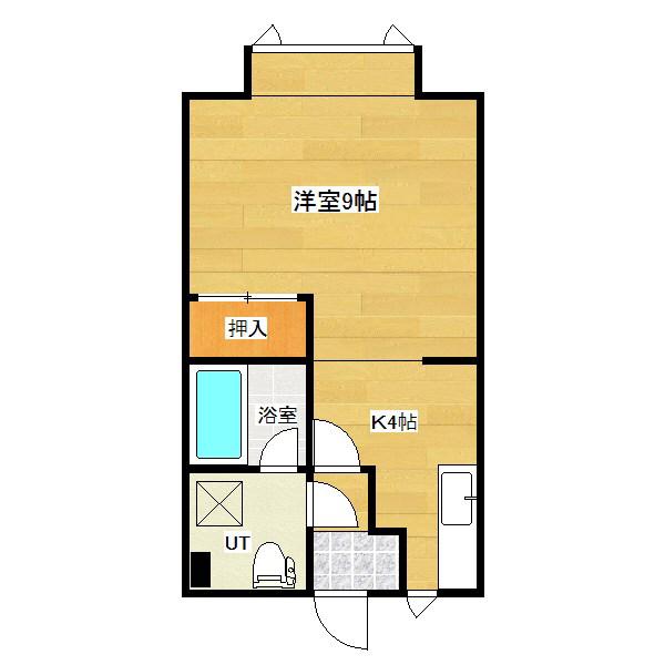 カルム高栄東(1K/1階)の間取り写真