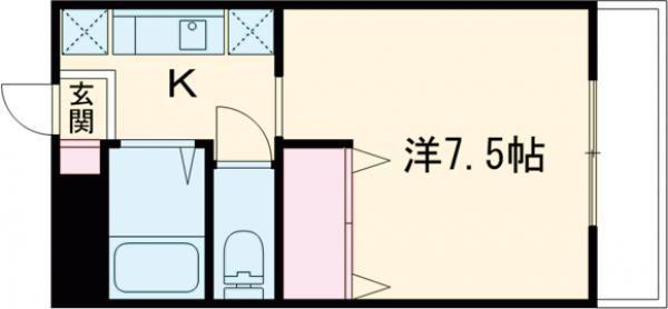 サン・ルミエール(1K/3階)の間取り写真