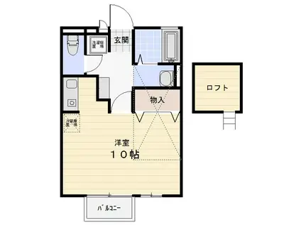 シャルム(1K/2階)の間取り写真