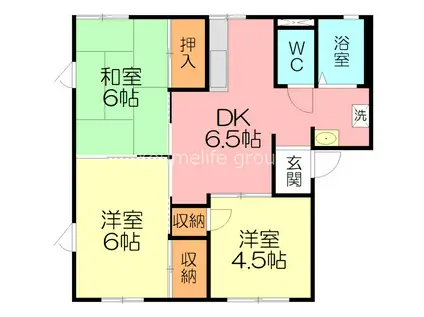 コーポ中沼II(3DK/1階)の間取り写真