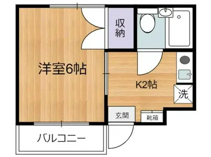 コーポサニー(1K/2階)の間取り写真