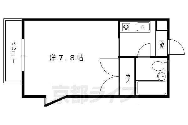 TWINI(1K/1階)の間取り写真