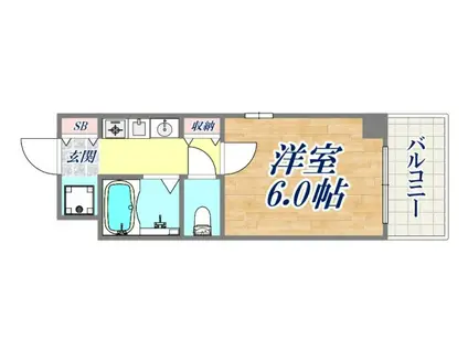 ソルジェンテ王子公園(1K/4階)の間取り写真