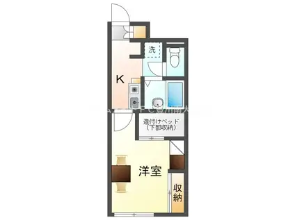 レオパレスコンフォートウィット(1K/1階)の間取り写真