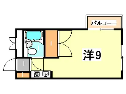 ジャルダン岡本(ワンルーム/1階)の間取り写真