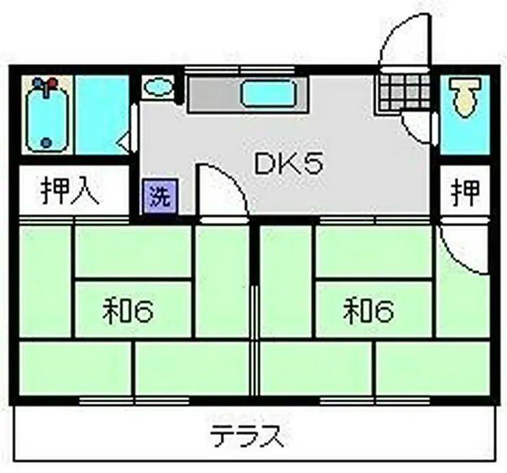 グリーンコート相沢 1階階 間取り