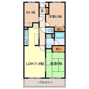 スターコート北浦和(2SLDK/4階)の間取り写真