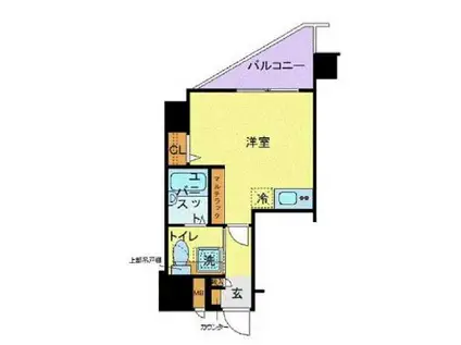 トーシンフェニックス初台弐番館(ワンルーム/8階)の間取り写真