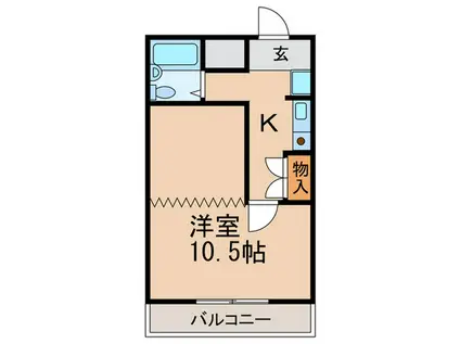 ラフォーレブランシュ(1K/3階)の間取り写真