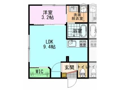 インテグラルNOTTE(1LDK/1階)の間取り写真