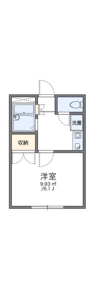 レオパレスサウスCOURT(1K/1階)の間取り写真