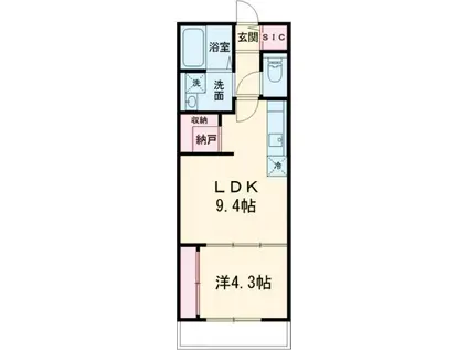 MAISON MEGUMI(1LDK/1階)の間取り写真