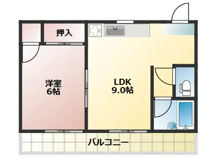 CHANGE.HEIGHTS弥生(1LDK/3階)の間取り写真
