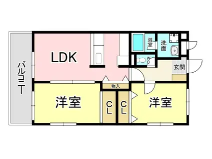 アーベント・スクエア(2LDK/3階)の間取り写真