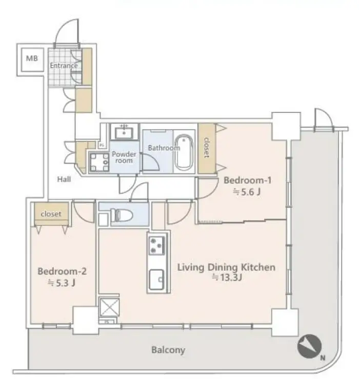 ステーションフロントタワー 16階階 間取り