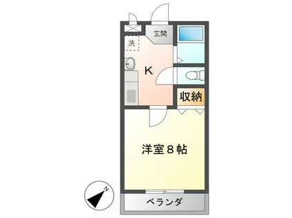 パールマンションIII(1K/1階)の間取り写真