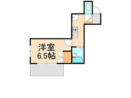 サンアレイ(1K/1階)の間取り写真