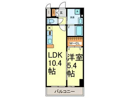 マイアトリア栄(1LDK/4階)の間取り写真