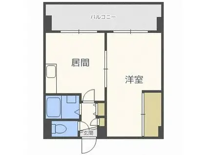 キャロルハイツ24(1LDK/3階)の間取り写真