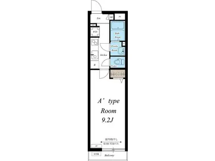 リブリ・草加遊馬町(1K/1階)の間取り写真