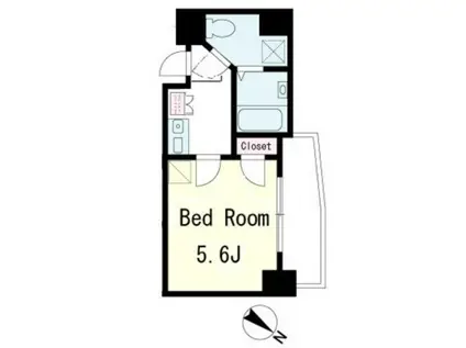 プラスパ鶴見(1K/5階)の間取り写真