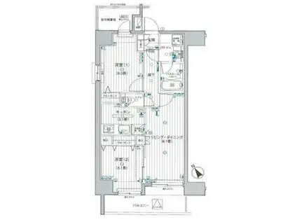 日神パレステージ田端(2LDK/4階)の間取り写真