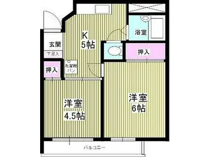 ロックヒルズ10(2K/5階)の間取り写真