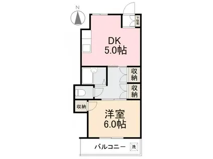 グリーンヒル第一(1DK/1階)の間取り写真