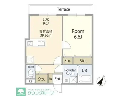 エテルノヴァローレ茅ケ崎(1LDK/3階)の間取り写真