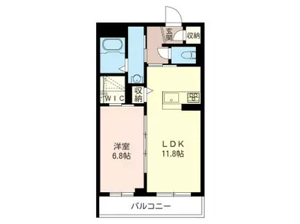 ブランシェ・ボヌールIV(1LDK/3階)の間取り写真