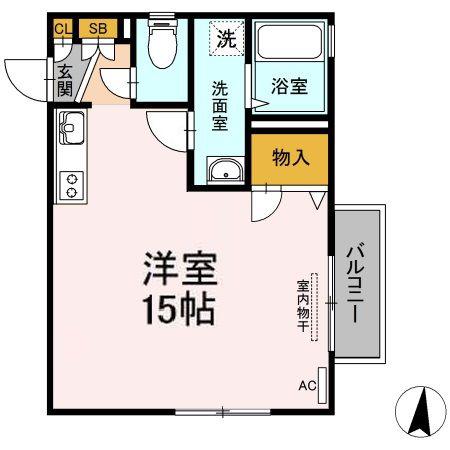 シャーメゾン此花(ワンルーム/3階)の間取り写真