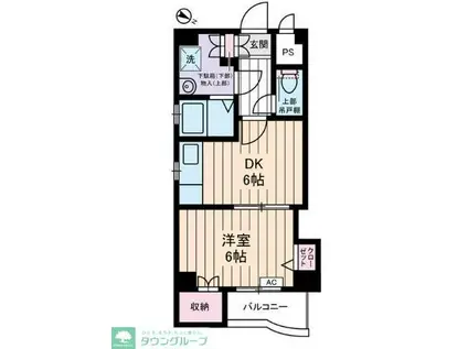 SUNRISE 浅草(1DK/2階)の間取り写真