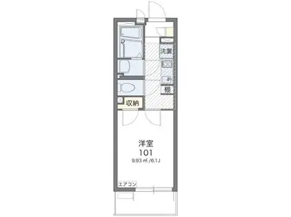 レオネクスト北斗IV(1K/3階)の間取り写真