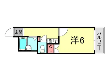 VIVANT青木(1K/3階)の間取り写真