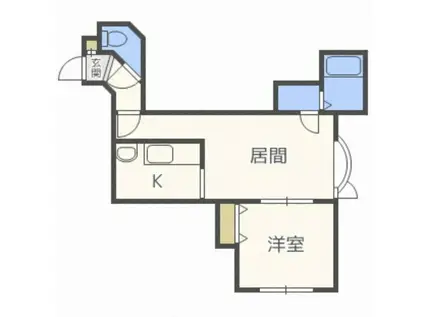 トロンシェ(1LDK/2階)の間取り写真