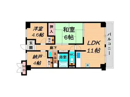 ファミーユ菊水(3LDK/2階)の間取り写真