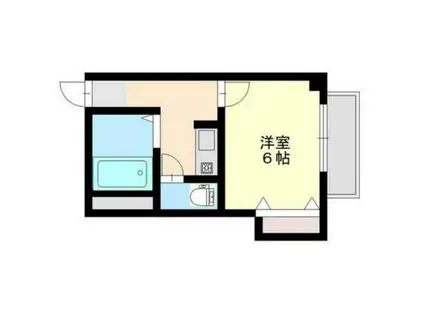 西名ビル(1K/2階)の間取り写真