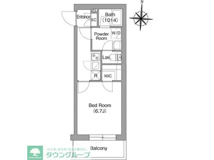 コンフォリア・リヴ両国イースト(1K/5階)の間取り写真