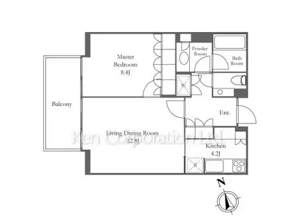 虎ノ門ヒルズ レジデンシャルタワー(1LDK/16階)の間取り写真