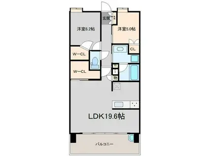 プレミスト大江本町(2LDK/11階)の間取り写真