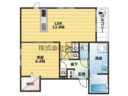 MAISON LIEN PREMIERE MIDORIB(1LDK/3階)の間取り写真