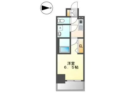 S-RESIDENCE名駅北ALESIA(1K/7階)の間取り写真