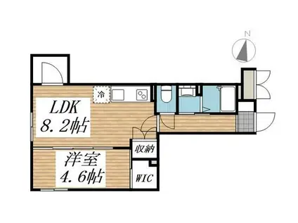 クリオ ラモード学芸大学II(1LDK/4階)の間取り写真