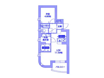 CASA REGINA(1LDK/3階)の間取り写真