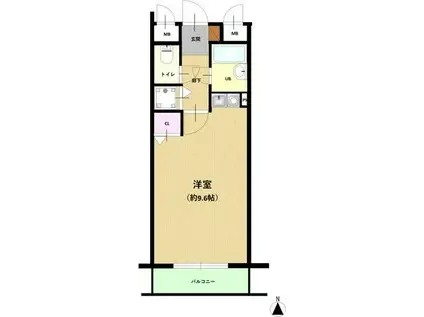 EIGHT TEMMABASHI(1K/6階)の間取り写真