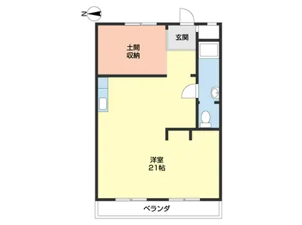 末吉ビル黒田(2LDK/2階)の間取り写真