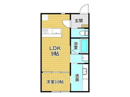 ONE-LEAF CLOVER(1LDK/1階)の間取り写真